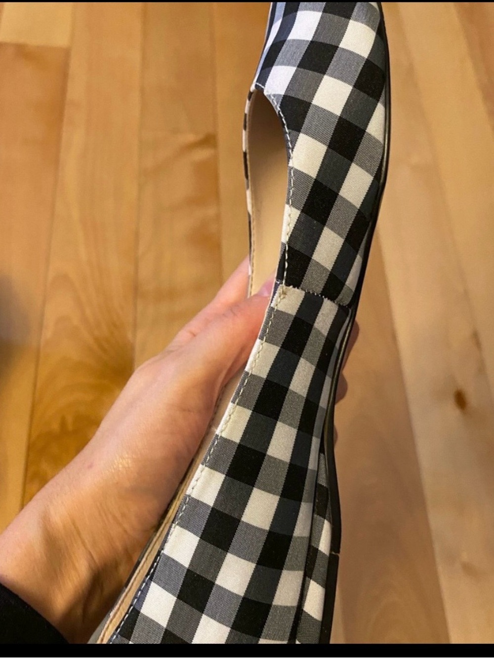 Nine West Black and White Gingham Flats - Picture 5 of 6